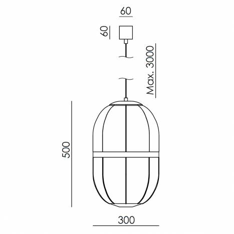 AROMAS Pull 1L G9 linen pendant lamp