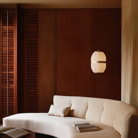 AROMAS Pull 1L G9 linen pendant lamp