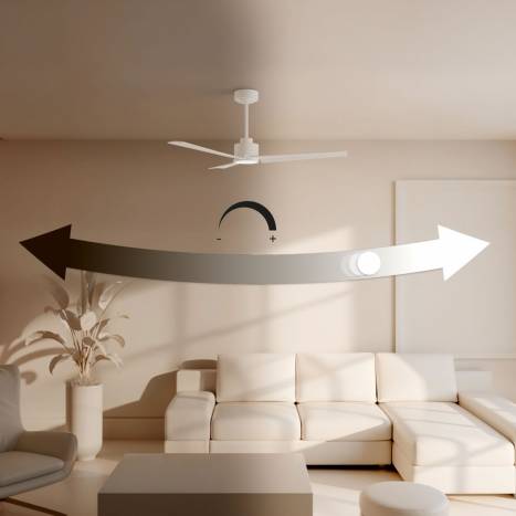 Ventilador de techo Alma DC LED Ø132cm 3 aspas blanco - Sulion