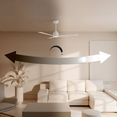 Ventilador de techo Alma DC LED Ø132cm 3 aspas blanco - Sulion