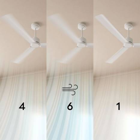 Ventilador de techo Alma DC LED Ø132cm 3 aspas blanco - Sulion