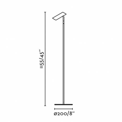 Lámpara de pie Leo LED lectura - Faro
