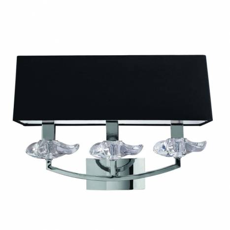 Aplique de pared Akira 3 luces pantalla tela negro - Mantra Aplique de pared Akira 3 luces pantalla tela negro - Mantra