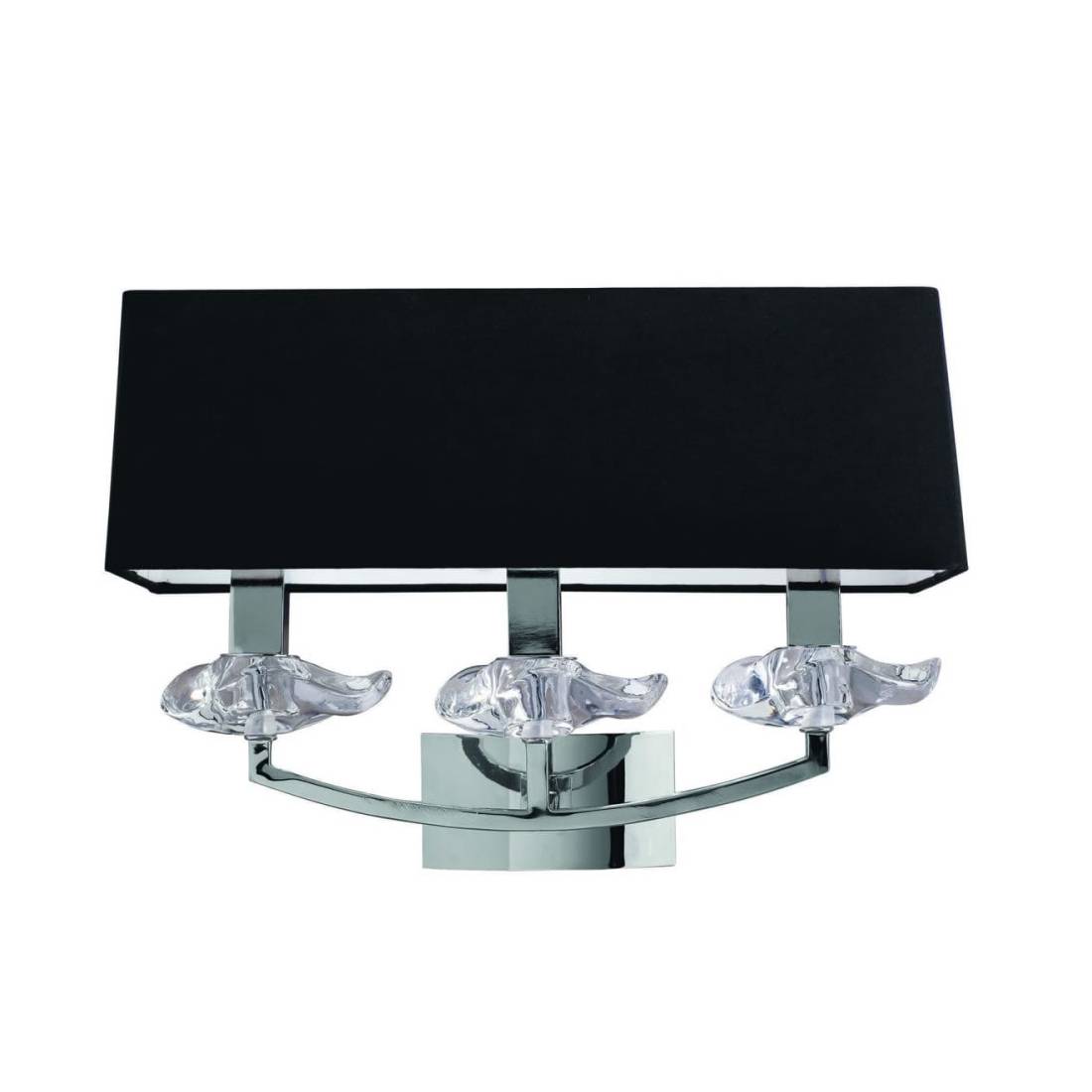 Aplique de pared Akira 3 luces pantalla tela negro - Mantra Aplique de pared Akira 3 luces pantalla tela negro - Mantra