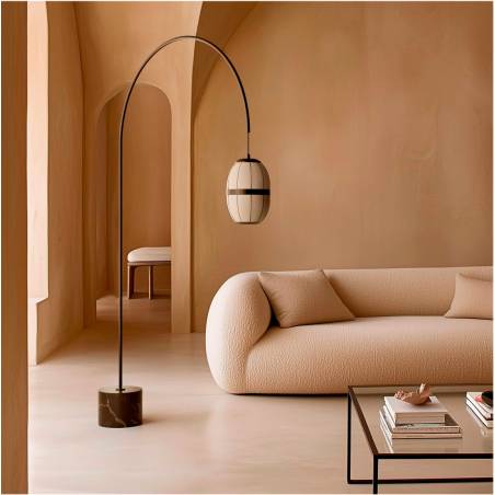 AROMAS Pull 1L G9 linen floor lamp