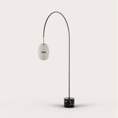 AROMAS Pull 1L G9 linen floor lamp AROMAS Pull 1L G9 linen floor lamp