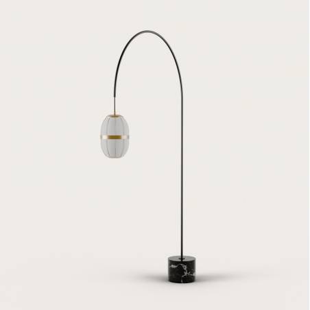 AROMAS Pull 1L G9 linen floor lamp