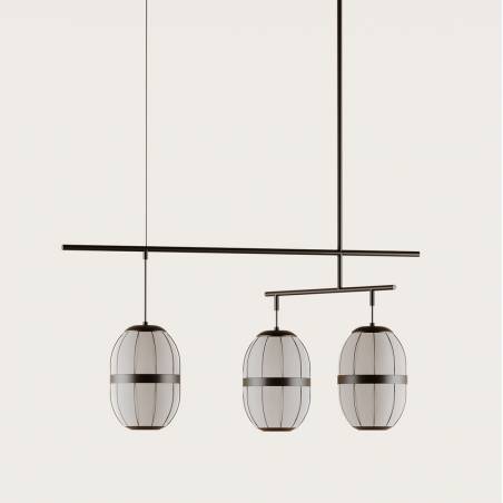 AROMAS Pull 3L G9 110cm linen pendant lamp