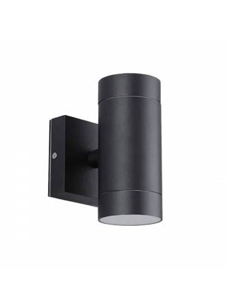 Aplique de pared Lugos 2L GU10 IP54 negro - LDV