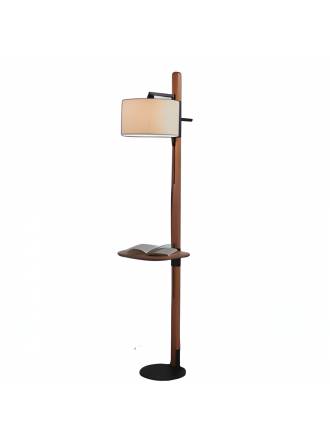 BRILLIANCE Tray E27 floor lamp pine wood
