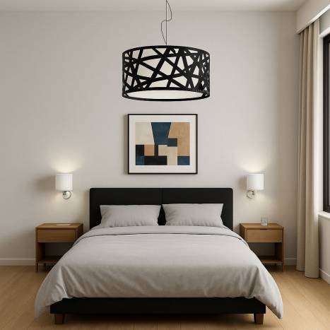 BRILLIANCE Mercury pendant lamp 3L black metal