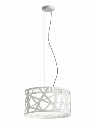 BRILLIANCE Mercury pendant lamp 3L white metal