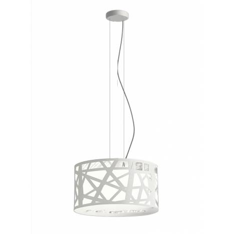 BRILLIANCE Mercury pendant lamp 3L white metal