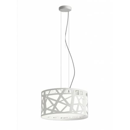 BRILLIANCE Mercury pendant lamp 3L white metal