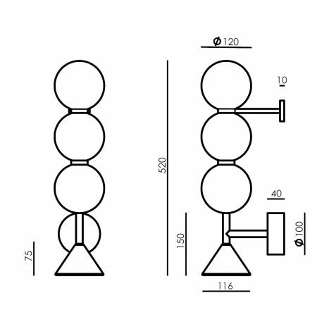 Aplique de pared Soko LED mármol - Aromas