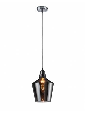 TRIO Calais pendant lamp 1L smoke glass