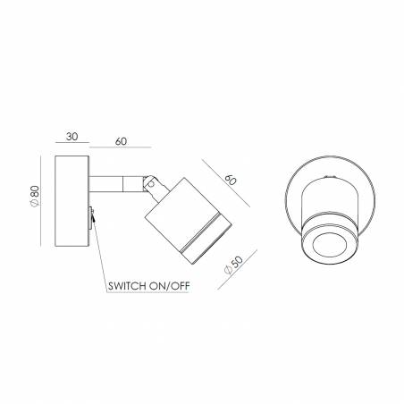 Aplique de pared Tea LED 3w mármol - Aromas
