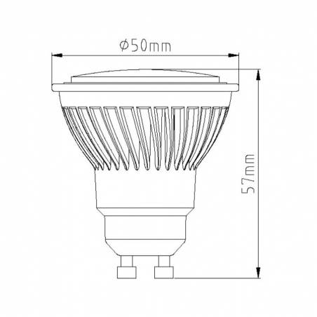 Bombilla LED 9w GU10 120° CCT 3 colores de luz - Mantra