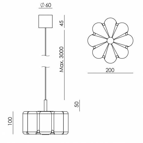 Lámpara colgante Flow LED G9 cristal - Aromas