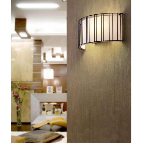 FARO Linda wall lamp 2L fabric shade