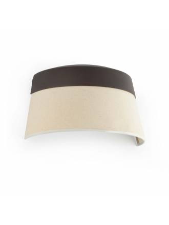 FARO Sac wall lamp 2L brown and fabric