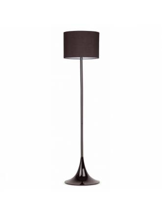 FARO Black floor lamp 1L black shade