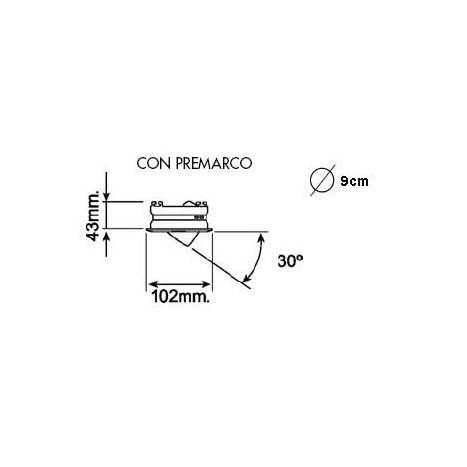 Foco empotrable 203 circular acero inox