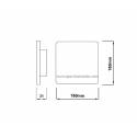 MANTRA Bora Bora wall lamp LED square white