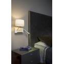 Aplique de pared Handy derecha blanco con lector de Faro
