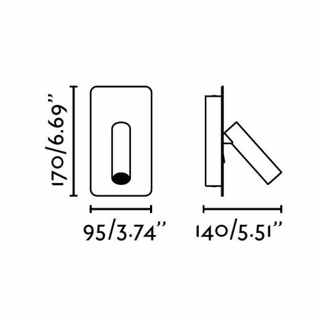 Aplique de pared Suau LED blanco de Faro