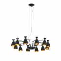 FARO Retro pendant lamp 12l black and gold