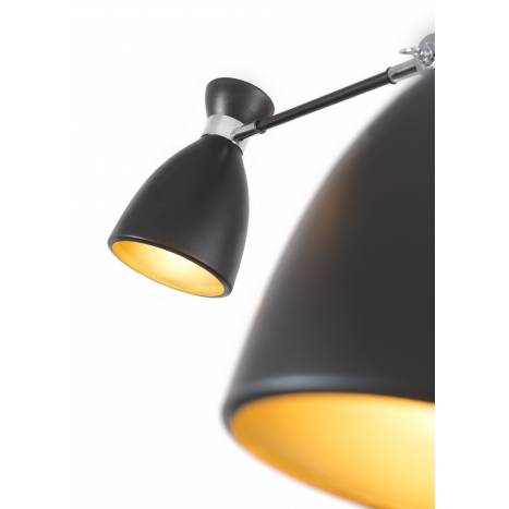 FARO Retro pendant lamp 12l black and gold