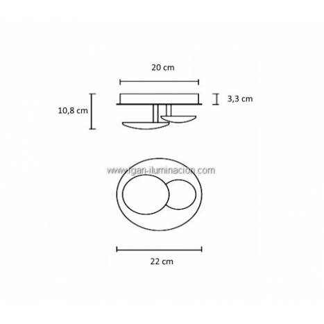 Aplique de pared Strata LED cromo de Leds C4