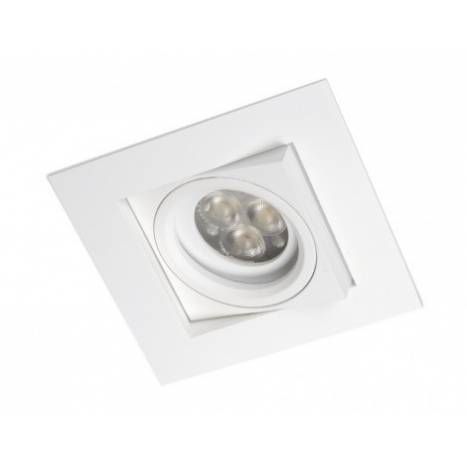 BPM Care square recessed light white aluminium