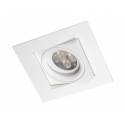 BPM Care square recessed light white aluminium