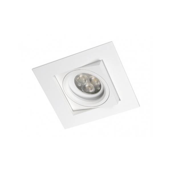 BPM Care square recessed light white aluminium