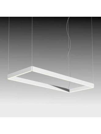 Lampara colgante Manolo LED rectangular blanco de Ole