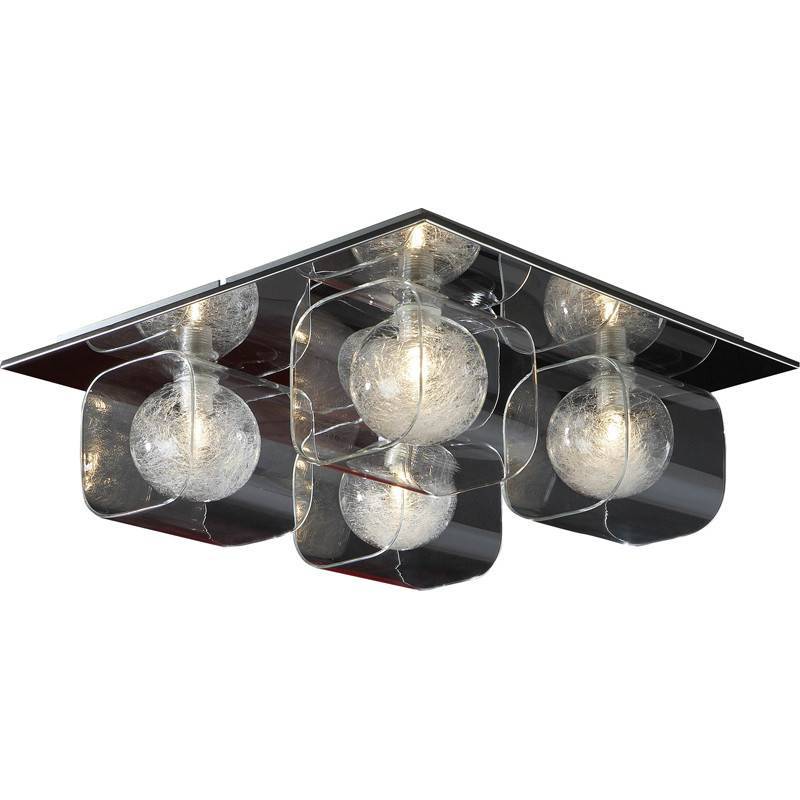 Plafon de techo Eclipse 4 luces cromo y cristal de Schuller Plafon de techo Eclipse 4 luces cromo y cristal de Schuller