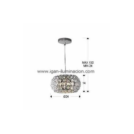 Lampara colgante Diamond 24cm de Schuller