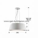 SCHULLER Zone pendant lamp ø50cm 4 lights white