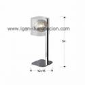 SCHULLER Eclipse table lamp 1 light bright chrome