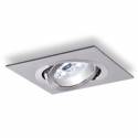 Foco empotrable LED 6w cuadrado aluminio basculante