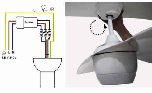 Ceiling fan connection